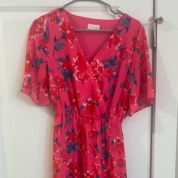 Pink Lily Dresses & Skirts - Maxi floral dress, pink women’s dress